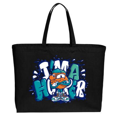 I'm A Hooper Basketball Graffiti Cotton Canvas Jumbo Tote