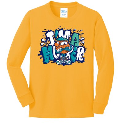 I'm A Hooper Basketball Graffiti Kids Long Sleeve Shirt