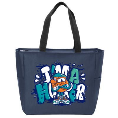 I'm A Hooper Basketball Graffiti Zip Tote Bag