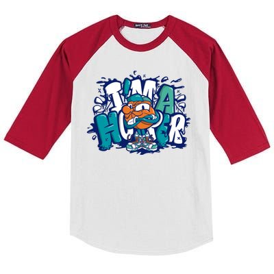 I'm A Hooper Basketball Graffiti Kids Colorblock Raglan Jersey