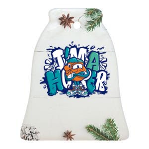 I'm A Hooper Basketball Graffiti Ceramic Bell Ornament