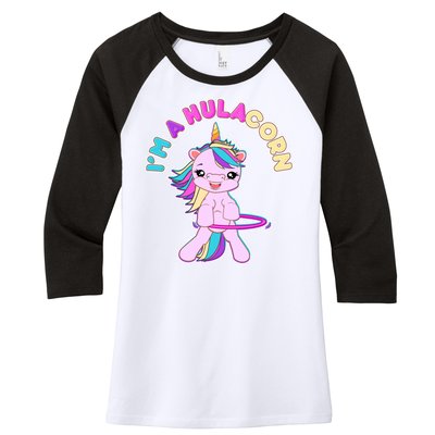 I'm A Hulacorn Women's Tri-Blend 3/4-Sleeve Raglan Shirt