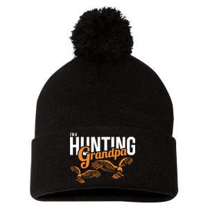 I'm a Hunting Grandpa Pom Pom 12in Knit Beanie