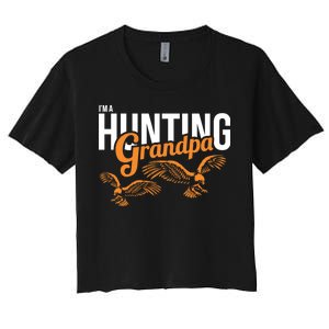 I'm a Hunting Grandpa Women's Crop Top Tee