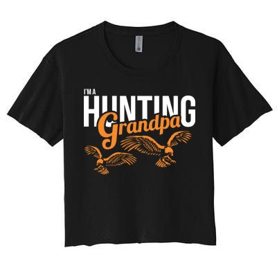 I'm a Hunting Grandpa Women's Crop Top Tee