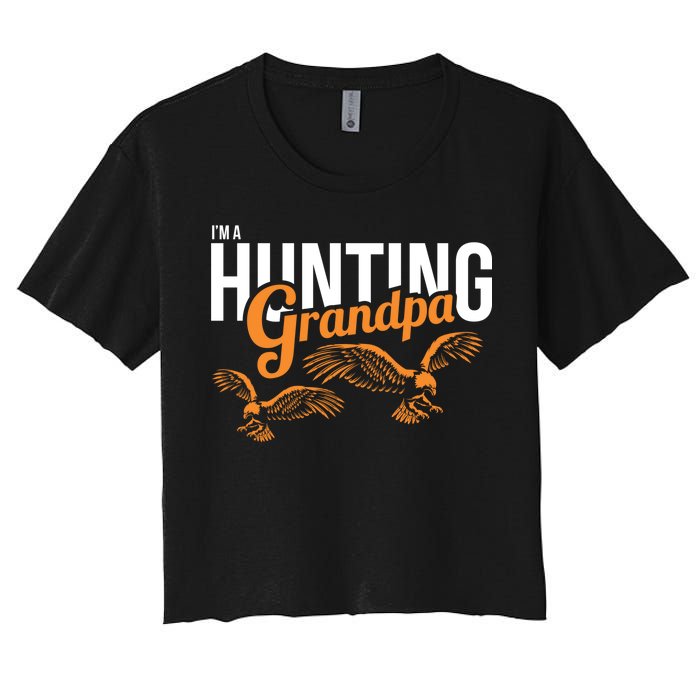 I'm a Hunting Grandpa Women's Crop Top Tee