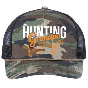 I'm a Hunting Grandpa Retro Rope Trucker Hat Cap