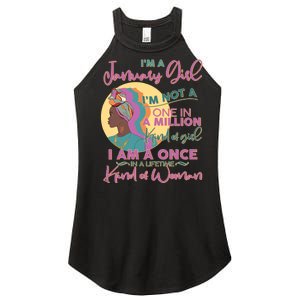 I'm A January Girl I Am A Once in A Lifetime Kind Of Woman Women’s Perfect Tri Rocker Tank