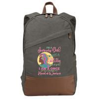 I'm A January Girl I Am A Once in A Lifetime Kind Of Woman Cotton Canvas Backpack