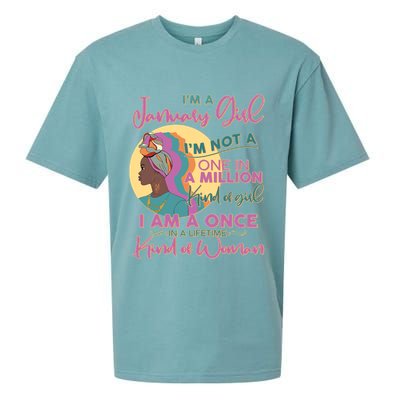 I'm A January Girl I Am A Once in A Lifetime Kind Of Woman Sueded Cloud Jersey T-Shirt