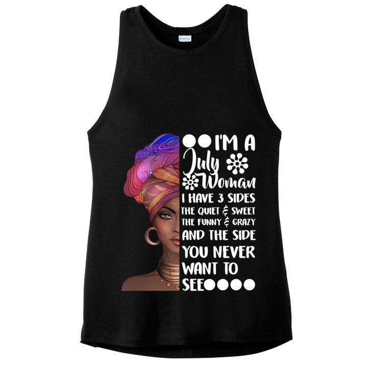 I'm A July Woman Cute Birthday Ladies PosiCharge Tri-Blend Wicking Tank
