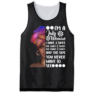 I'm A July Woman Cute Birthday Mesh Reversible Basketball Jersey Tank