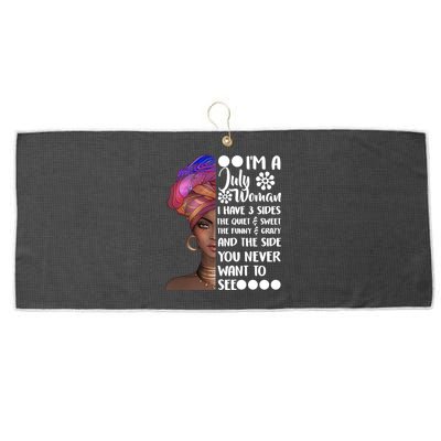 I'm A July Woman Cute Birthday Large Microfiber Waffle Golf Towel