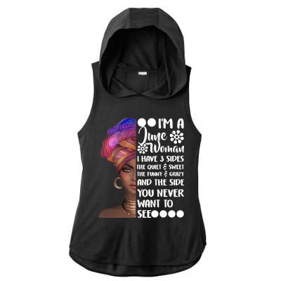 I'm a June Woman Cute Birthday Ladies PosiCharge Tri-Blend Wicking Draft Hoodie Tank