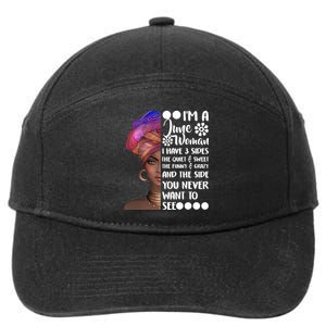 I'm a June Woman Cute Birthday 7-Panel Snapback Hat