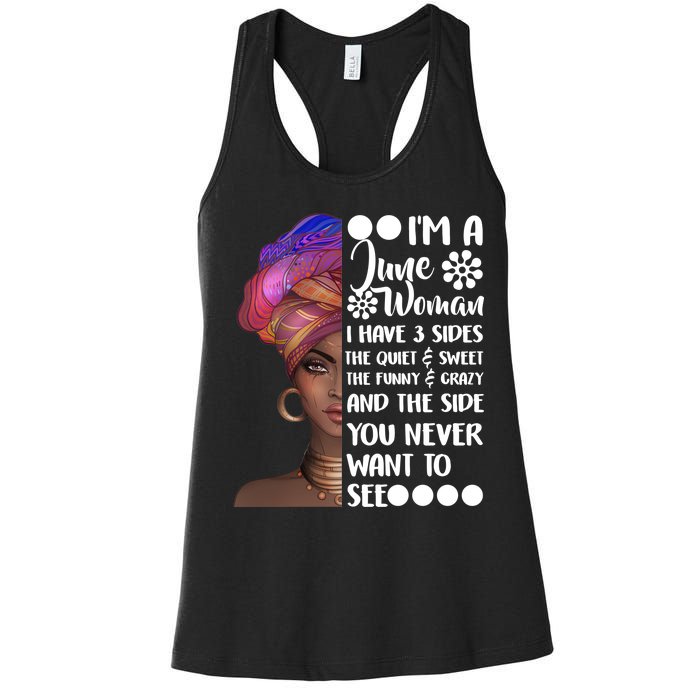 I'm a June Woman Cute Birthday Women's Racerback Tank