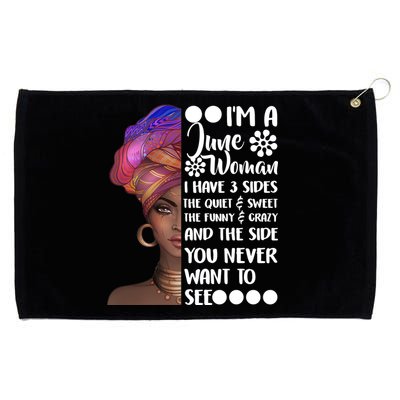 I'm a June Woman Cute Birthday Grommeted Golf Towel