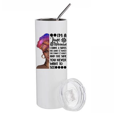 I'm a June Woman Cute Birthday Stainless Steel Tumbler