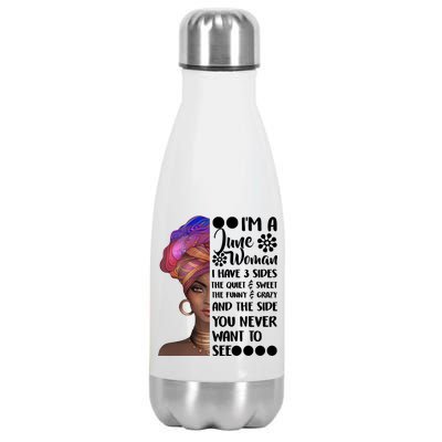 I'm a June Woman Cute Birthday Stainless Steel Insulated Water Bottle