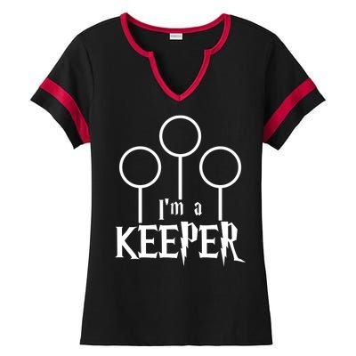 I'm A Keeper Ladies Halftime Notch Neck Tee