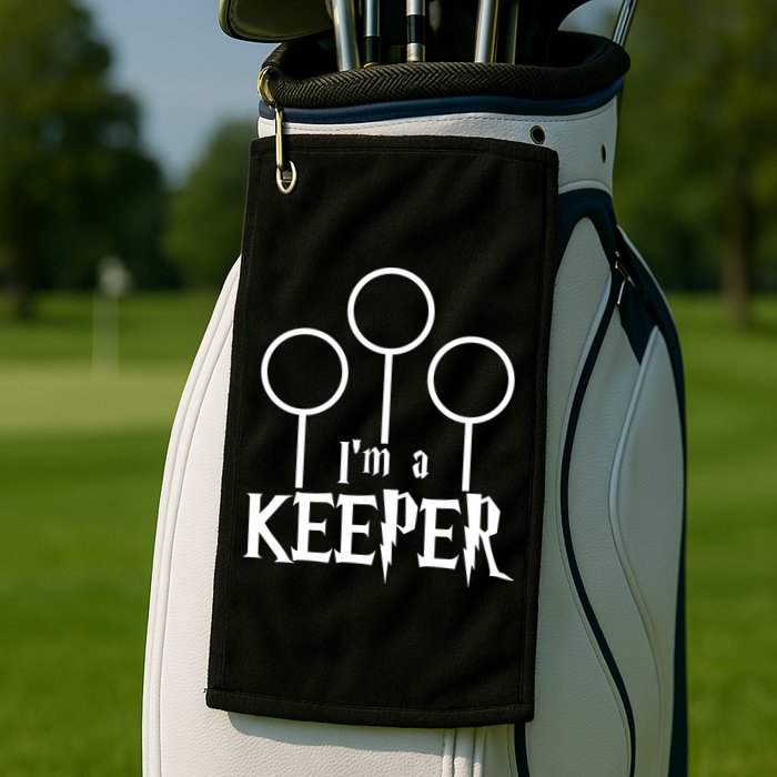 I'm A Keeper Golf Towel