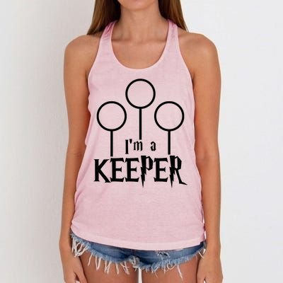 I'm A Keeper Women's Knotted Racerback Tank