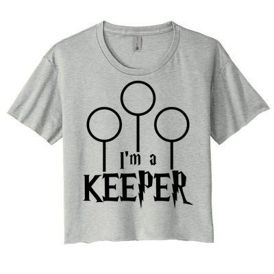 I'm A Keeper Women's Crop Top Tee