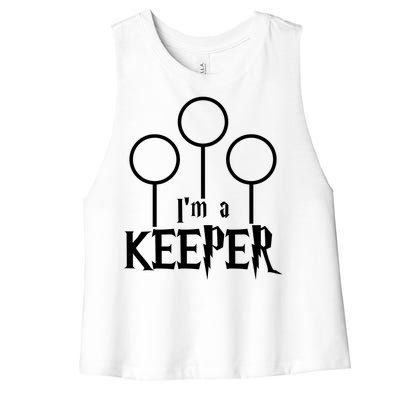 I'm A Keeper Women's Racerback Cropped Tank