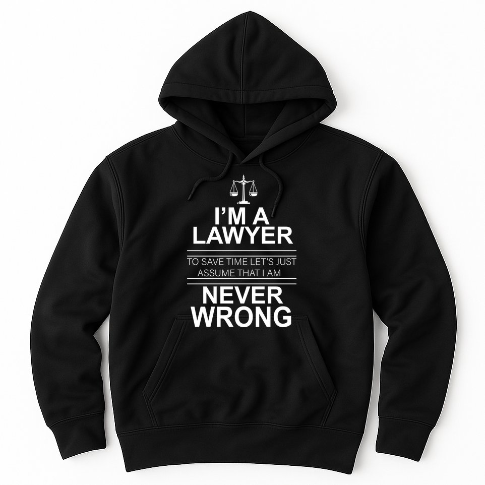 I'm a Lawyer Let's Assume I'm Never Wrong Hoodie