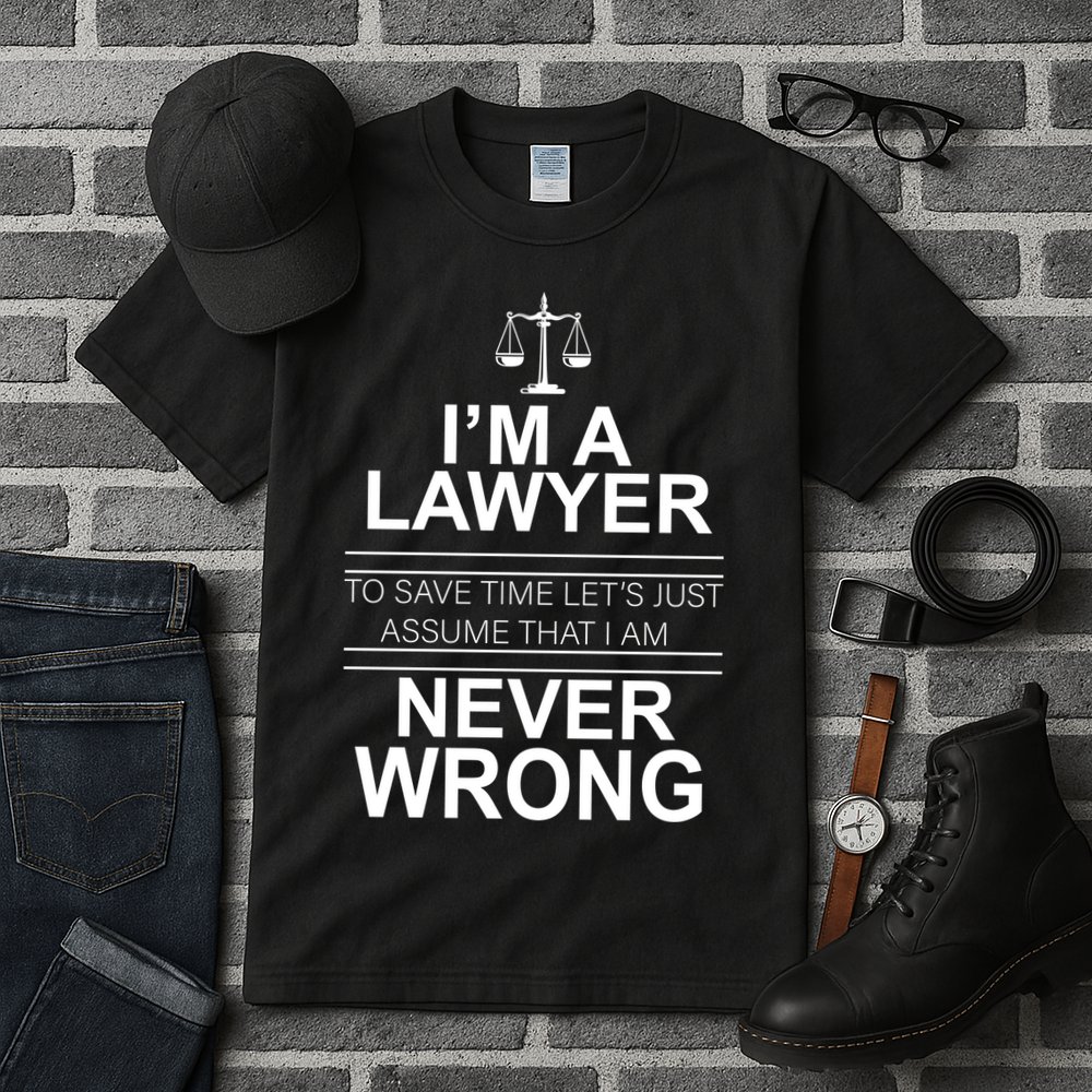 I'm a Lawyer Let's Assume I'm Never Wrong Tall T-Shirt