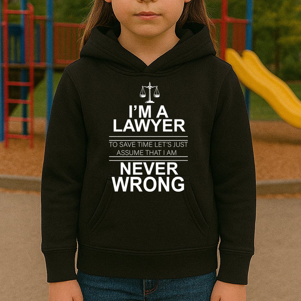 I'm a Lawyer Let's Assume I'm Never Wrong Kids Hoodie