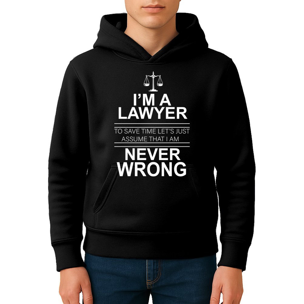 I'm a Lawyer Let's Assume I'm Never Wrong Kids Hoodie