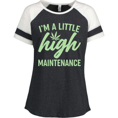 I'm A Little High Maintenance Enza Ladies Jersey Colorblock Tee