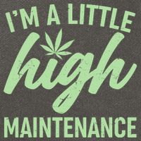 I'm A Little High Maintenance Cotton Canvas Backpack