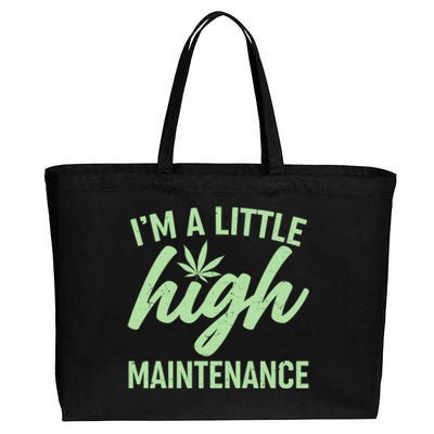 I'm A Little High Maintenance Cotton Canvas Jumbo Tote