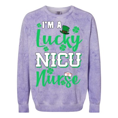 I'm A Lucky Nicu Nurse St Patrick's Day Colorblast Crewneck Sweatshirt