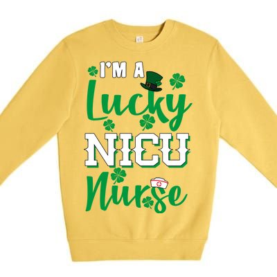 I'm A Lucky Nicu Nurse St Patrick's Day Premium Crewneck Sweatshirt