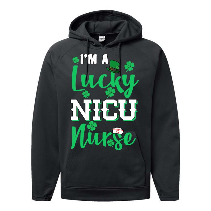 I'm A Lucky Nicu Nurse St Patrick's Day Performance Fleece Hoodie