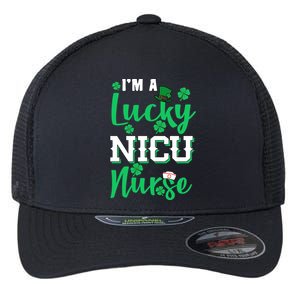 I'm A Lucky Nicu Nurse St Patrick's Day Flexfit Unipanel Trucker Cap