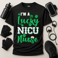 I'm A Lucky Nicu Nurse St Patrick's Day Cooling Performance Crew T-Shirt