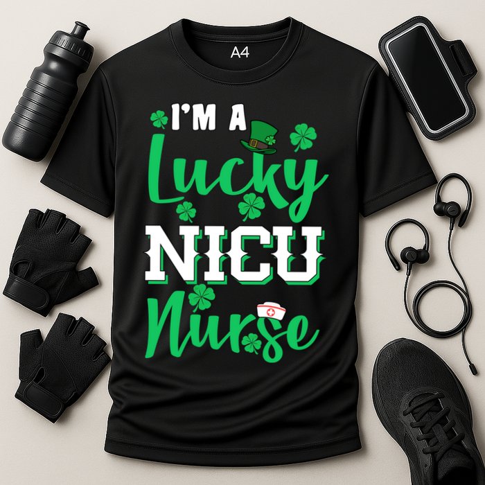 I'm A Lucky Nicu Nurse St Patrick's Day Cooling Performance Crew T-Shirt