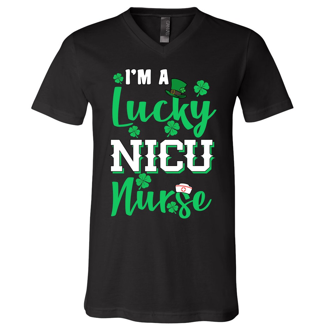 I'm A Lucky Nicu Nurse St Patrick's Day V-Neck T-Shirt