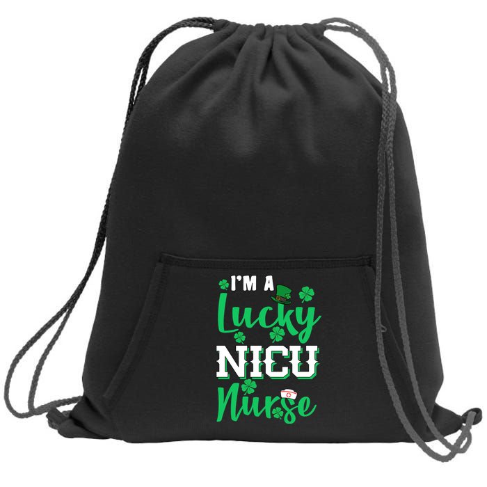 I'm A Lucky Nicu Nurse St Patrick's Day Sweatshirt Cinch Pack Bag