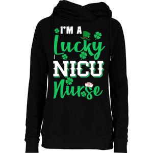 I'm A Lucky Nicu Nurse St Patrick's Day Womens Funnel Neck Pullover Hood