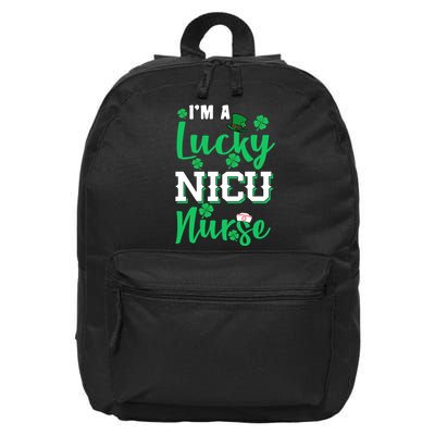 I'm A Lucky Nicu Nurse St Patrick's Day 16 in Basic Backpack