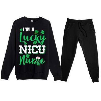 I'm A Lucky Nicu Nurse St Patrick's Day Premium Crewneck Sweatsuit Set