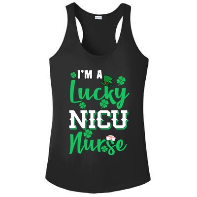 I'm A Lucky Nicu Nurse St Patrick's Day Ladies PosiCharge Competitor Racerback Tank