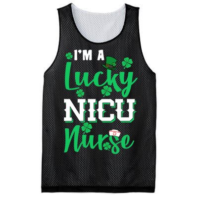 I'm A Lucky Nicu Nurse St Patrick's Day Mesh Reversible Basketball Jersey Tank