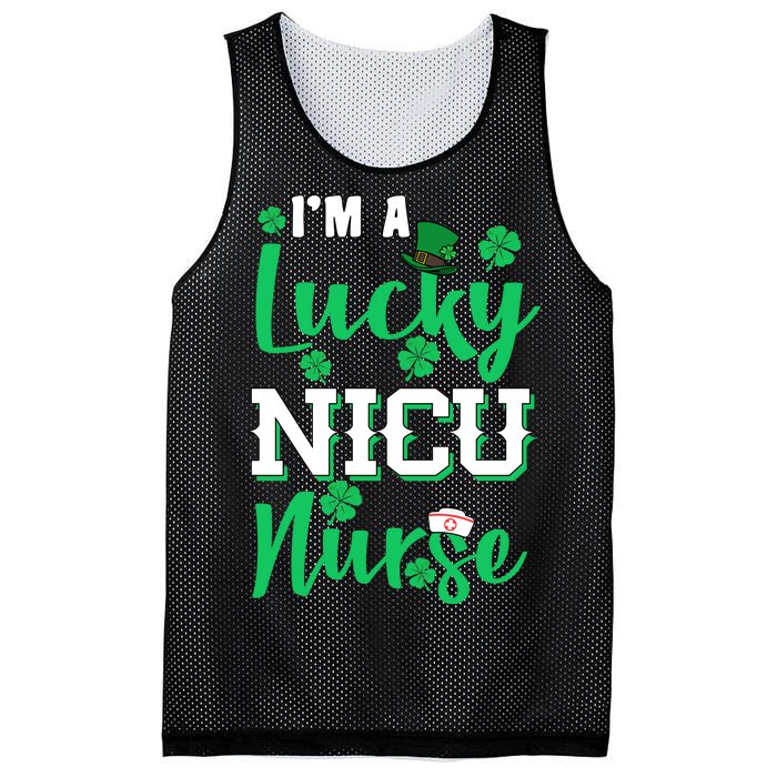 I'm A Lucky Nicu Nurse St Patrick's Day Mesh Reversible Basketball Jersey Tank