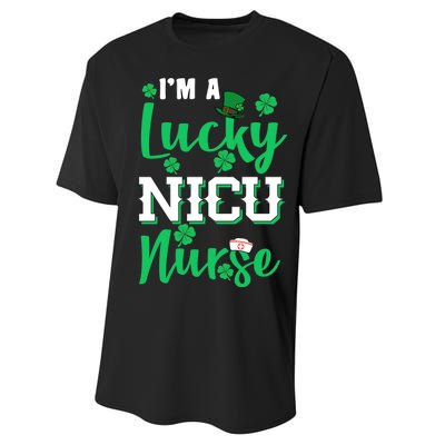 I'm A Lucky Nicu Nurse St Patrick's Day Performance Sprint T-Shirt